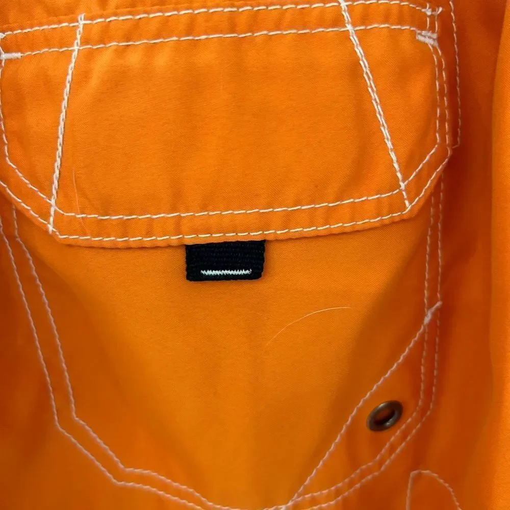 Ocean Pacific Men’s Orange Swim Trunks Size Large Lined Tie Waist